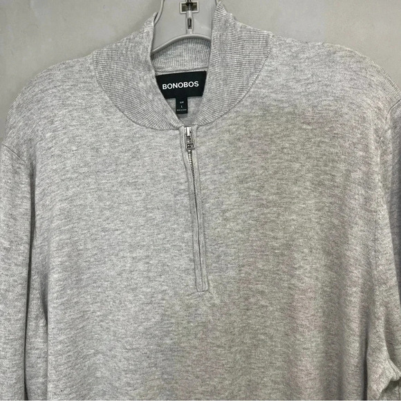 BONOBOS Slim Fit Half Zip Sweater . - Picture 3 of 13